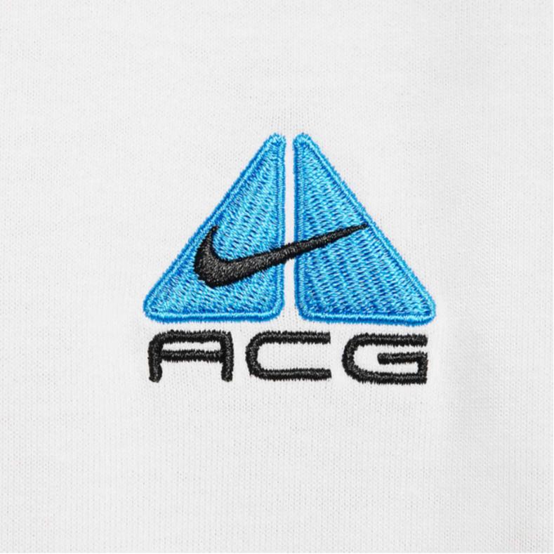 Nike ACG повседневная футболка прямого кроя с короткими рукавами и вышитыми буквами, мужские топы Summit-White DQ1816-122