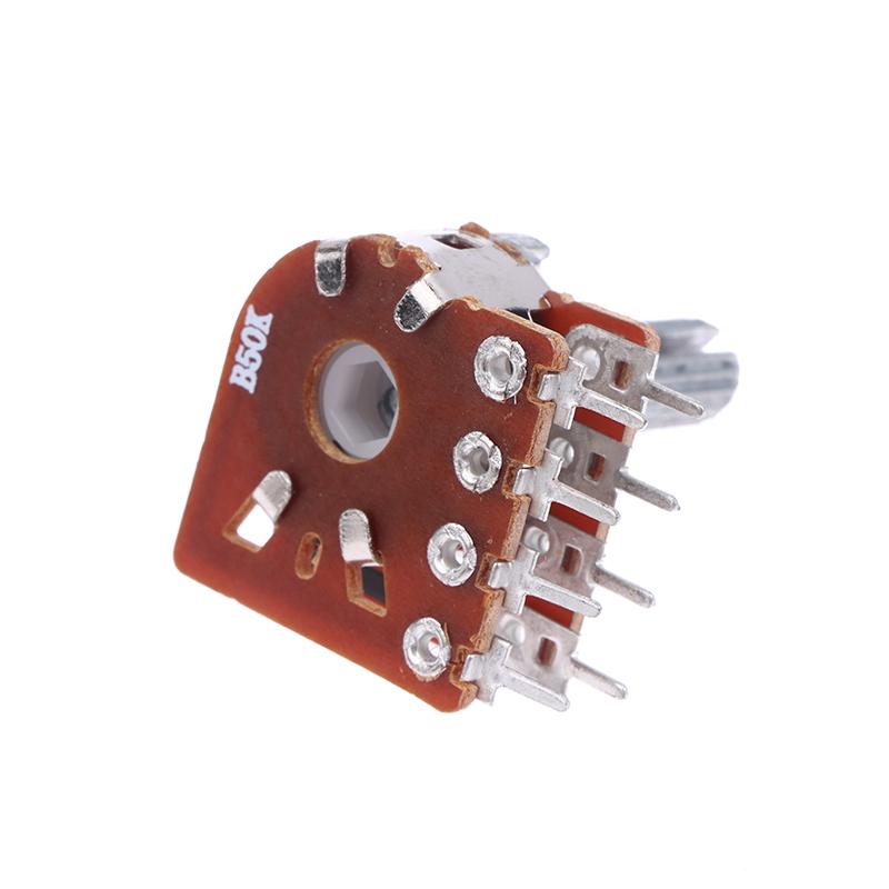 2/5Pcs 8Pins B50K B100K Sound Volume Amplifier Potentiometer Dual Channel 8-Pin Flower Shaft 20Mm 25Mm 30Mm Wh148 (16) Type