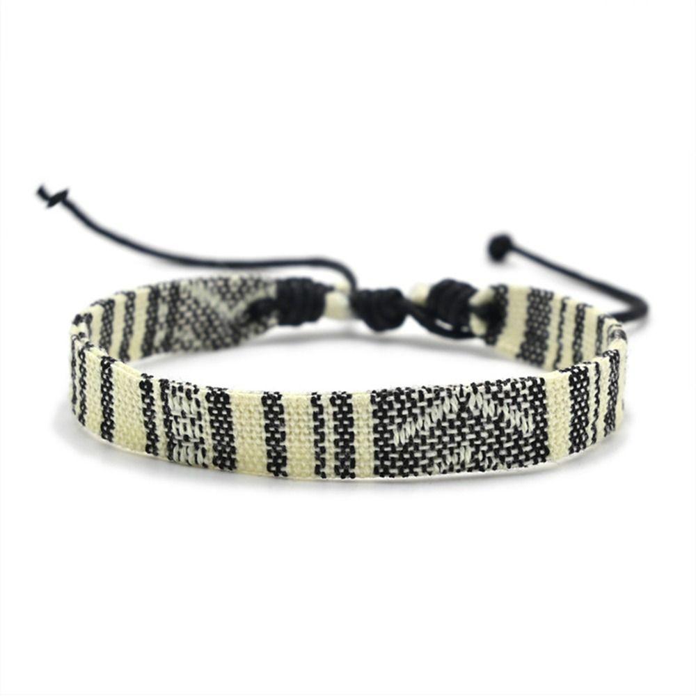 Multicolor Fabric Art Bracelet Ethnic Style Braid Bracelets Fashion Weave Bracelets  Unisex