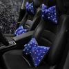 1 шт. Алмазная подушка для шеи автомобиля с бантом, Автомобильный подголовник, Поддержка сиденья, Подушки для поясницы, Автомобильные аксессуары для женщин