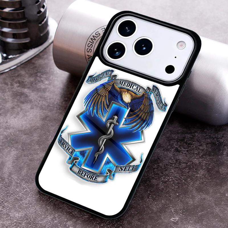 Медицинский спасательный чехол для телефона EMT EMS для iPhone 17 16 15 14 13 12 11 Pro Max Plus 17Air Мягкий силиконовый чехол