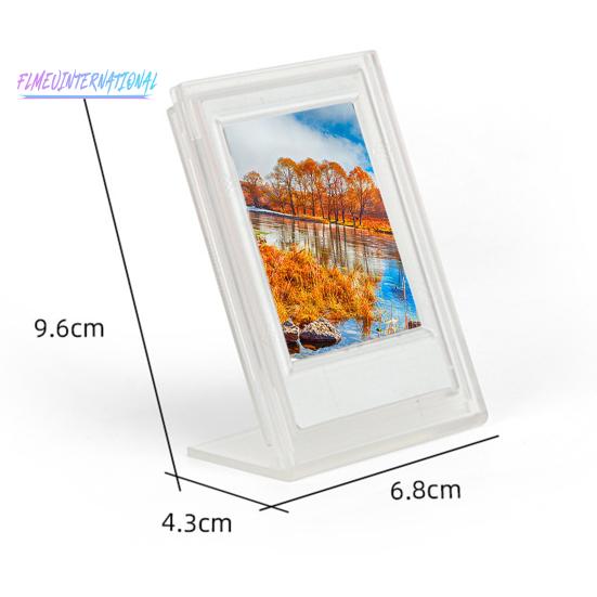 2 шт. 3-дюймовая фоторамка, отдельно стоящая L-образная форма, дисплей для хранения фотографий, однотонная акриловая долговечная настольная фоторамка с защитой от трещин