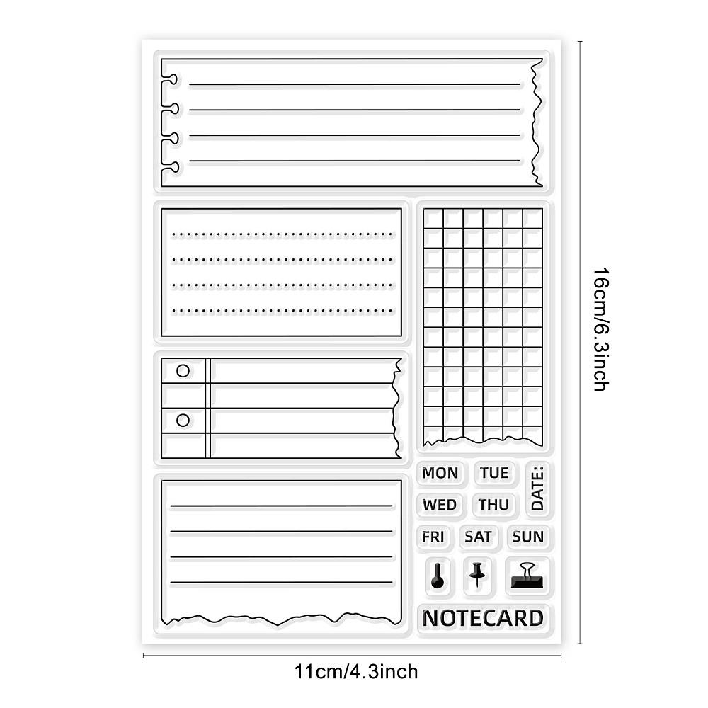 PVC Plastic Stamps for DIY Scrapbooking Photo Album Decorative Cards Making Stamp Sheets Label Pattern 16x11x0.3cm