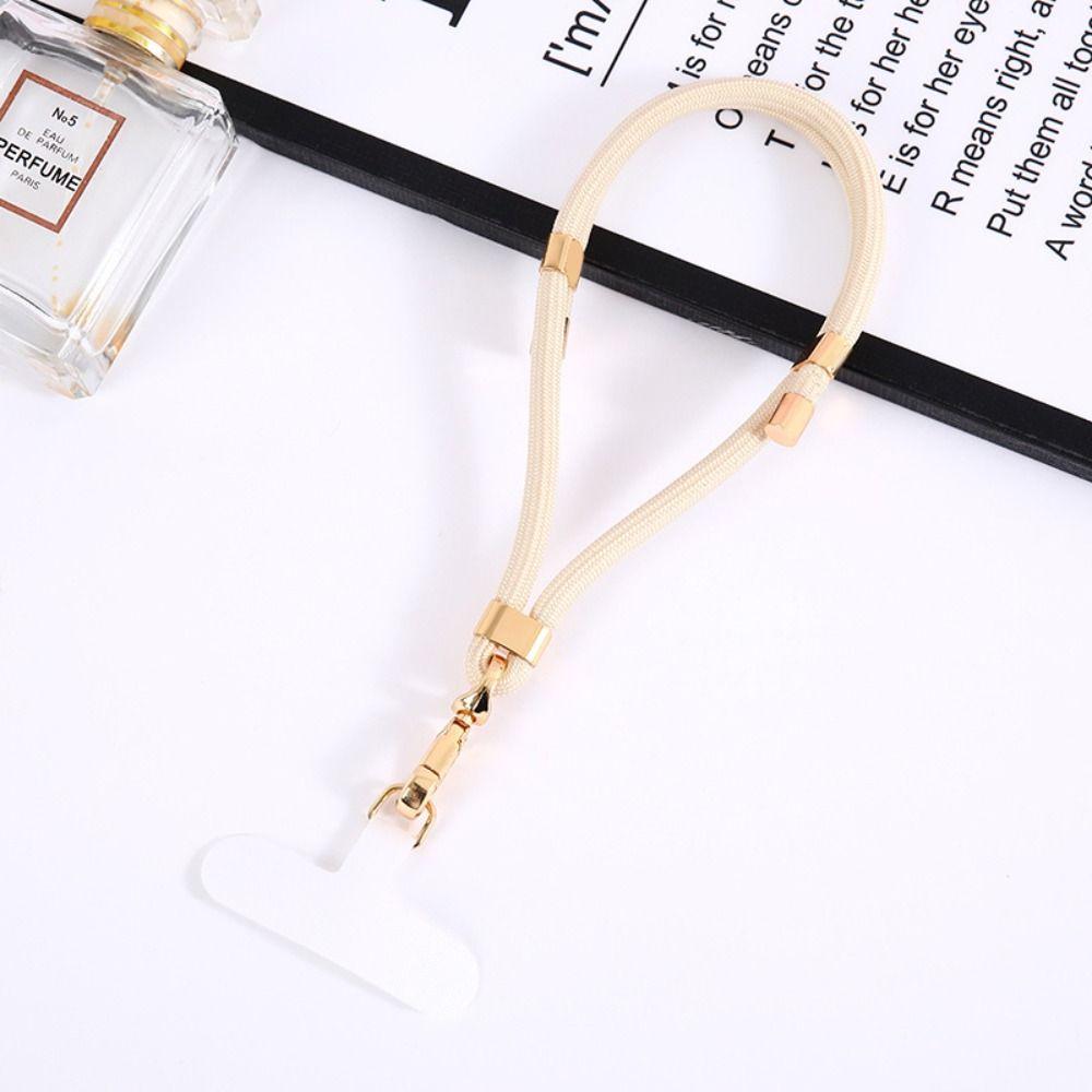 Metal Nylon Phone Wrist Straps Adjustable Keychain Pendant Luxury Phone Case Strap