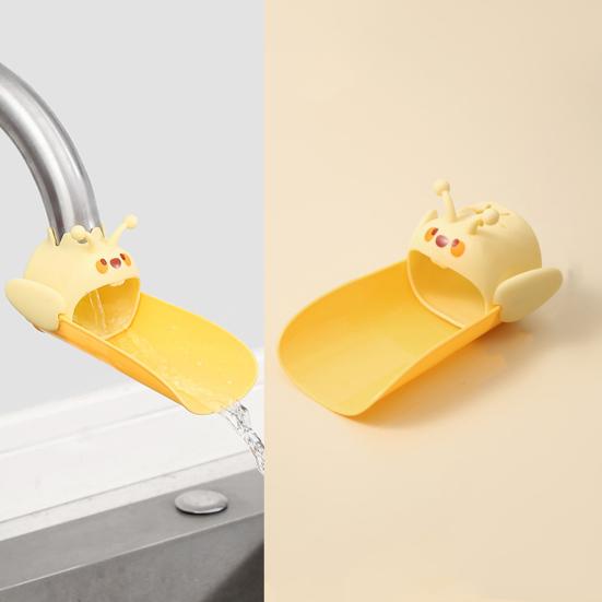Детский удлинитель для крана Мультяшная форма пчелы Конструкция с двойным интерфейсом Брызгозащищенный удлинитель для крана Гаджет для ванной