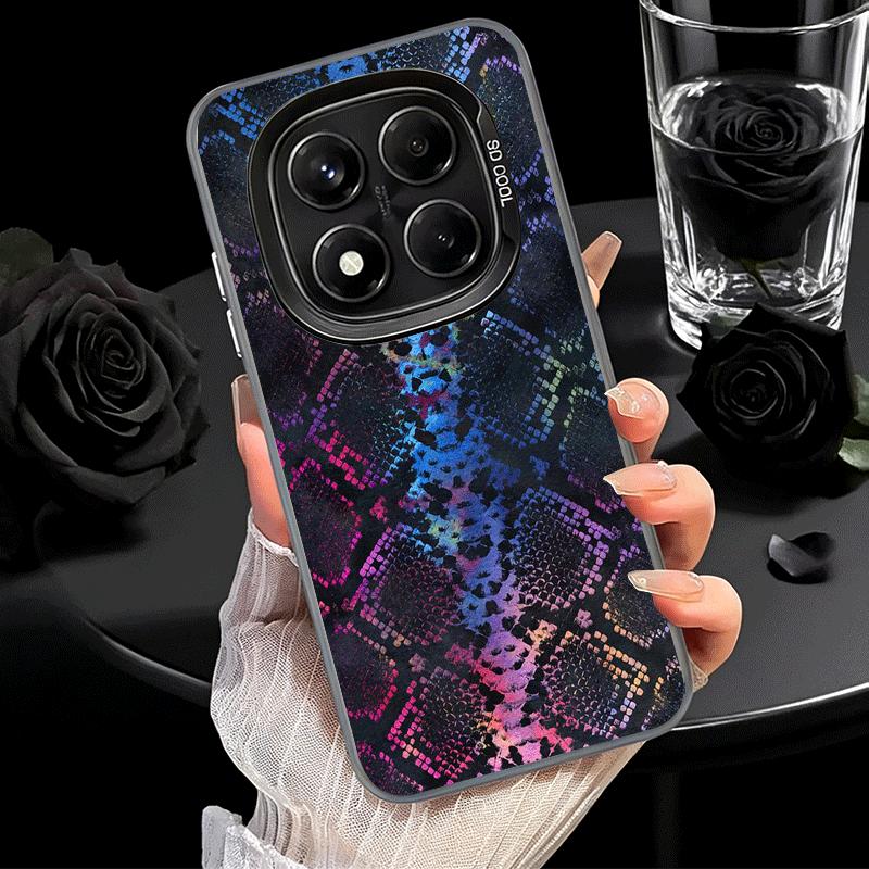 Модный чехол для телефона с рисунком под змеиную кожу, мягкий, для Xiaomi Redmi Note 13 14 15 Pro Plus 12S 12 11S 11 11T 10S 10, противоударный чехол Bac