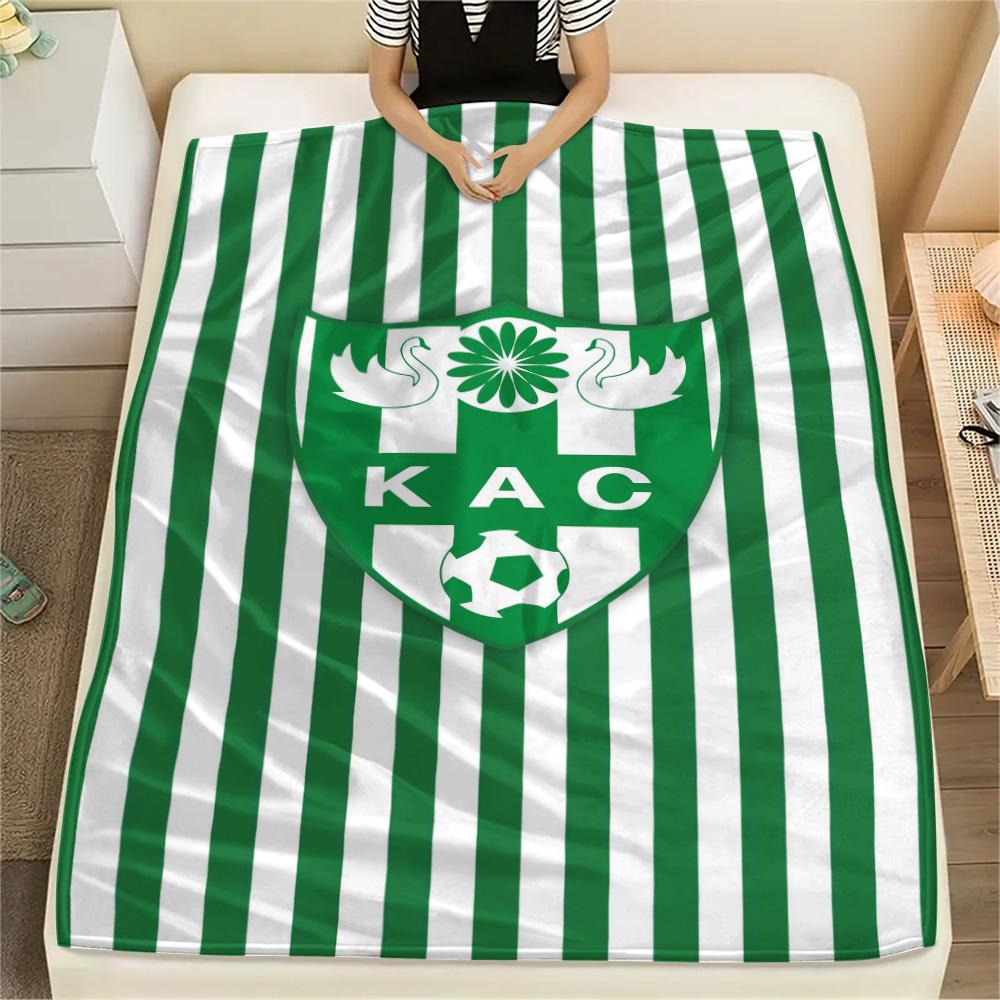 1Pc Kenitra Athletic Club kac Print Flannel Blanket High Quality Warm Comfortable Cover for All Seasons Perfect for Gifts Home Decor