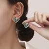 Инс ветер любовь повседневные серьги-гвоздики изысканные маленькие и универсальные простые серьги-сердечки ушные украшения