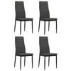 VidaXL 4x Dining Chair Fabric Dark Grey Kitchen Dining Chair 246180