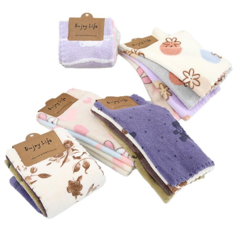 Rabbit Printed Small Towels Are Soft and Skin-friendly, Instantly Absorb Water and Do Not Shed Hair, Kitchen Rag
