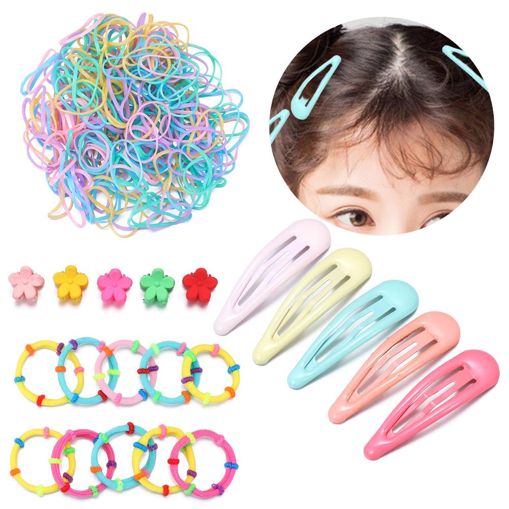 220PCS/Set With OPP Bag Girls Kids Hairpin Hair Clip Gifts Accessories Hair Rope