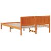 Brown Bed Frame 150 x 200 cm Solid Pine Wood