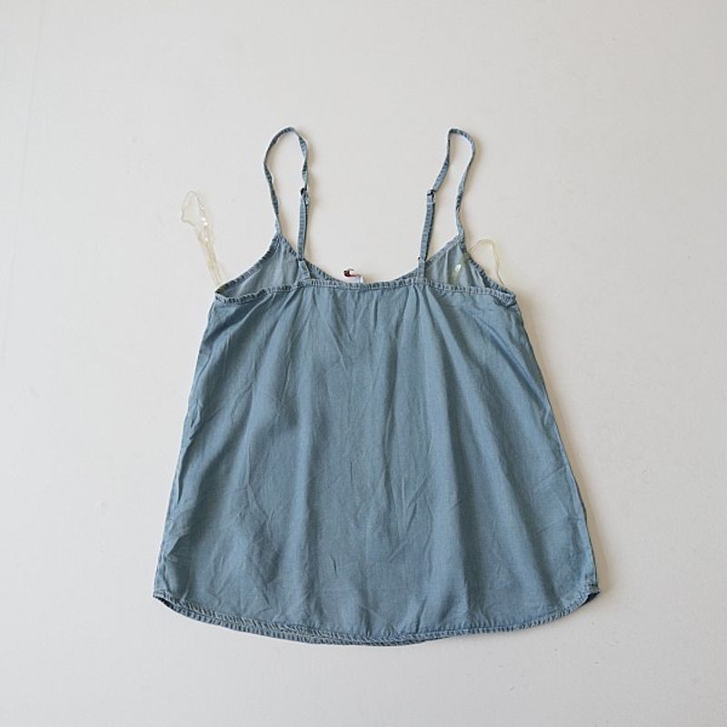Летняя женская джинсовая майка из хлопка, без рукавов, пуловер, свободная, однотонная, универсальная базовая блузка для ношения под одеждой, 1x