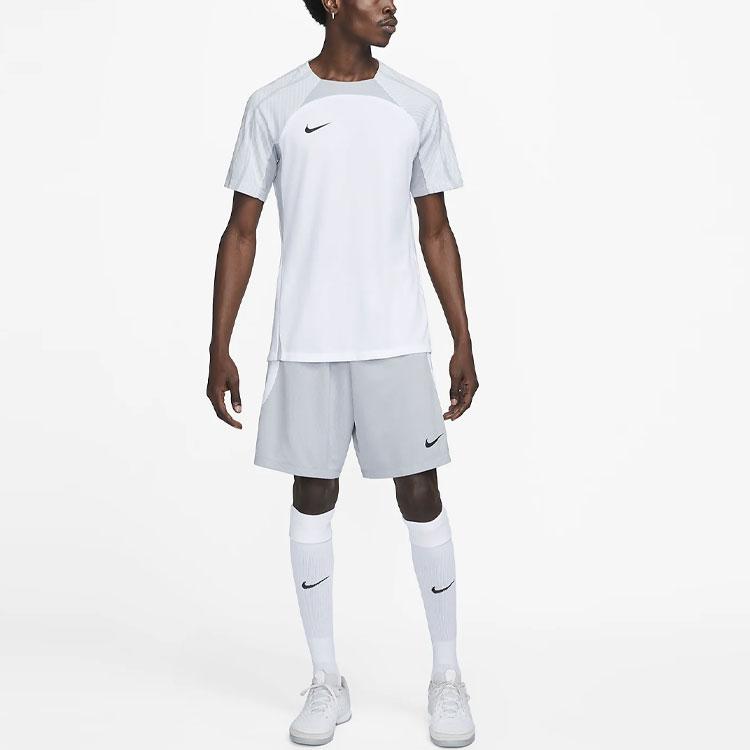 Nike Футболка Dri-Fit Strike Solid Crew Neck с коротким рукавом для мужчин, серебристая DV9238-100