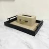 Роскошные эстетичные коробки для салфеток Кожаное хранилище Симпатичная коробка для салфеток Кухонный органайзер Держатель Многофункциональные коробки для гардеробных Аксессуары