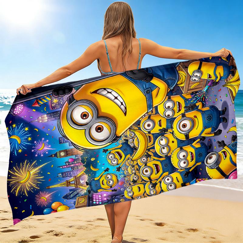 1Pc Despicable Party Night Beach Towel Quick Dry Multiuse For Beach Pool Gym Yoga Home Travel Christmas Halloween Xmas Gift S1249