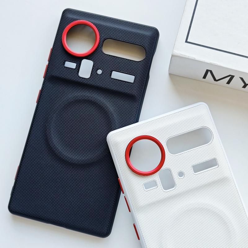 Для ZTE Nubia Z80 Z70 Z70S Ultra Кожаный чехол с ромбовидным узором Магнитное крепление Контрастные кнопки Рамка для камеры Защита от отпечатков пальцев