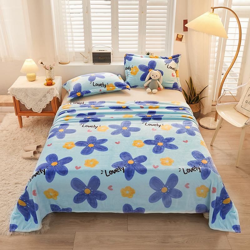 Nordic Flannel Printed Sofa Blanket Spring And Autumn Thin Office Nap Blanket Multi Functional Shawl For Adults And Children