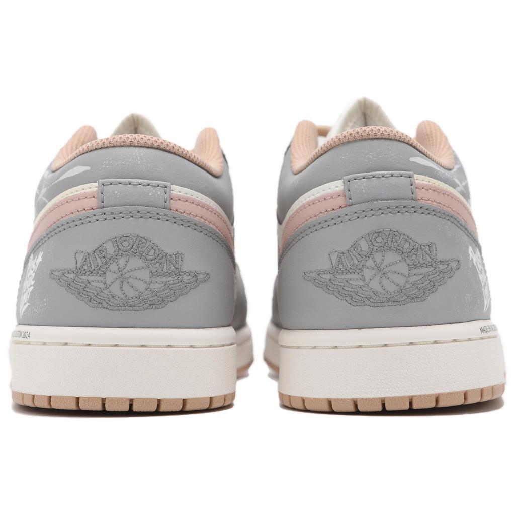 Jordan Air Jordan 1 Low Винтажные Баскетбольные Кроссовки Мужские Серый Розовый 553558-169(Командачетыре- )