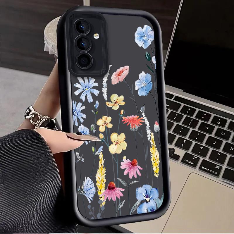 Романтичный чехол с цветочным принтом для Samsung Galaxy S25 Ultra Plus S24 S23 S22 S21 S20 FE A73 A72 A71 A56 A55 A54 5G A52 A52S 4G