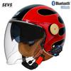 3C DOT Certified Bluetooth Motorcycle Half Helmet Retro Style Men Women All Season