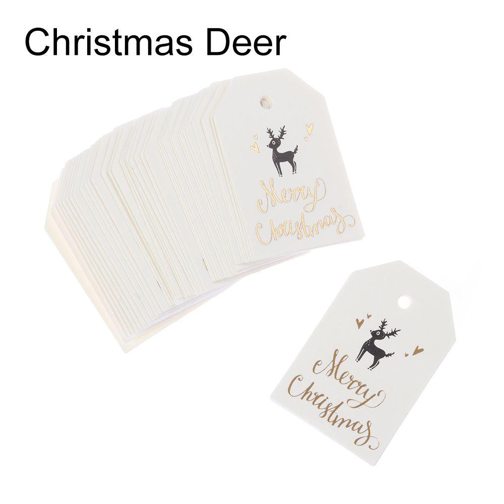 50 шт. Санта-Клаус крафт-бумага упаковочные принадлежности крафт-бирка подарочная упаковка навесные бирки рождественские этикетки
