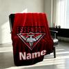 Custom Name Personalized Essendon Football Print Blanket, Home Decor, Bedroom, Sofa, Camping, Couch, Gifts for Birthday Christmas