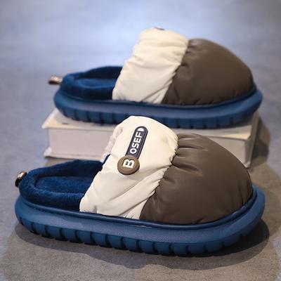 Модные тапочки для мужчин Добавить бархатные домашние тапочки Обувь для мужчин Платформа износостойкая мягкая и удобная пара женская домашняя обувь