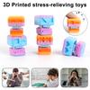 9 Pcs Skull Fidget Clicker Toy 3D-Printed Skull Stress Relief Toy Gradient Color Keyboard Clicker Fidget Button for Office Workers Anxiety Relief