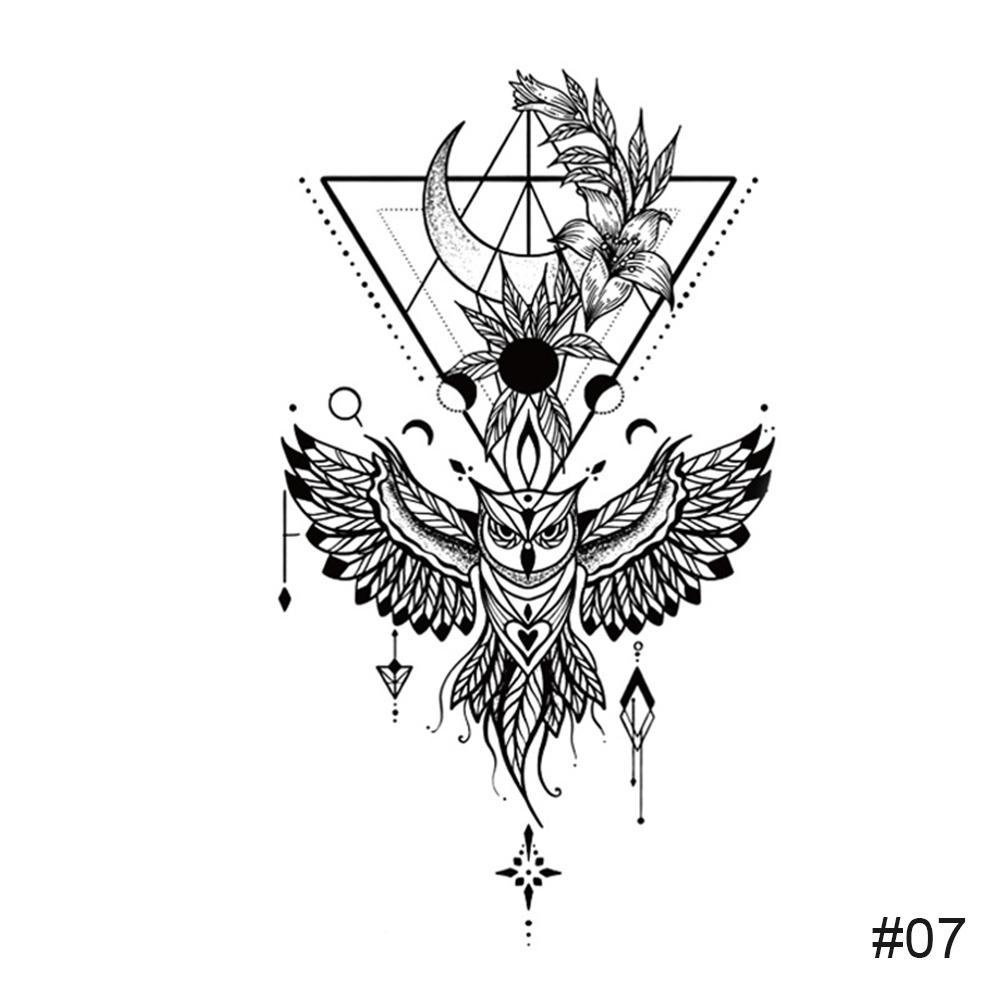 Временные маленькие свежие черные татуировки наклейки водонепроницаемые долговечные татуировки наклейки рука нога грудь боди-арт татуировка