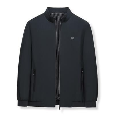 Куртка с воротником-стойкой для папы среднего и пожилого возраста, бейсбольный воротник, новый деловой пиджак для среднего возраста, осень, новый повседневный пиджак