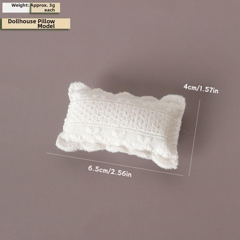 Mini Dollhouse Miniature Lace Pillow 1:12 Doll Furniture Sofa Pillow Model For OB11 Doll