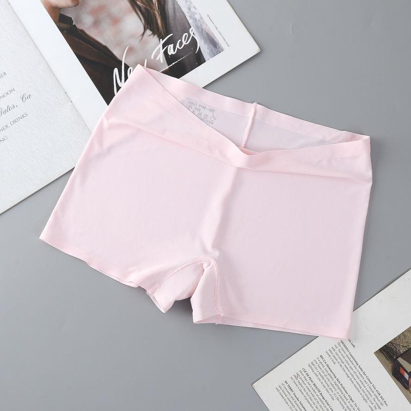 Women Boxers Underwear Seamless Panties Solid Color Boyshorts Mid Waist Panties Invisible Safety Panty Female Underpants