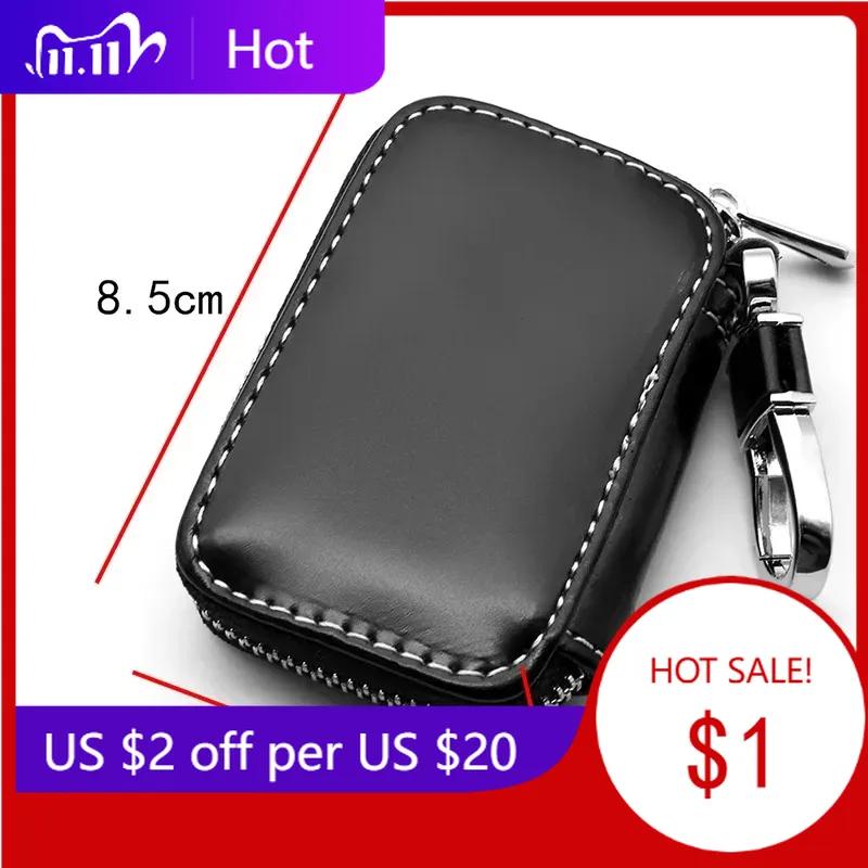 2025 Горячий кожаный чехол для автомобильного ключа Черная крышка для автомобильного ключа Кошелек для ключей Для Mercedes Benz B/C/E Класса A Класса C200L GLE GLC GLK CLA C197