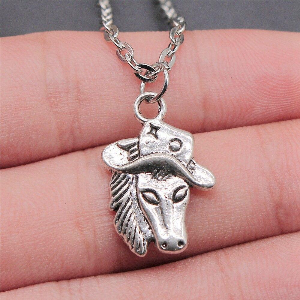 Horse Head And Horseshoe Necklace Jewelry Making Supplies Vintage Fashion Jewelry On The Neck