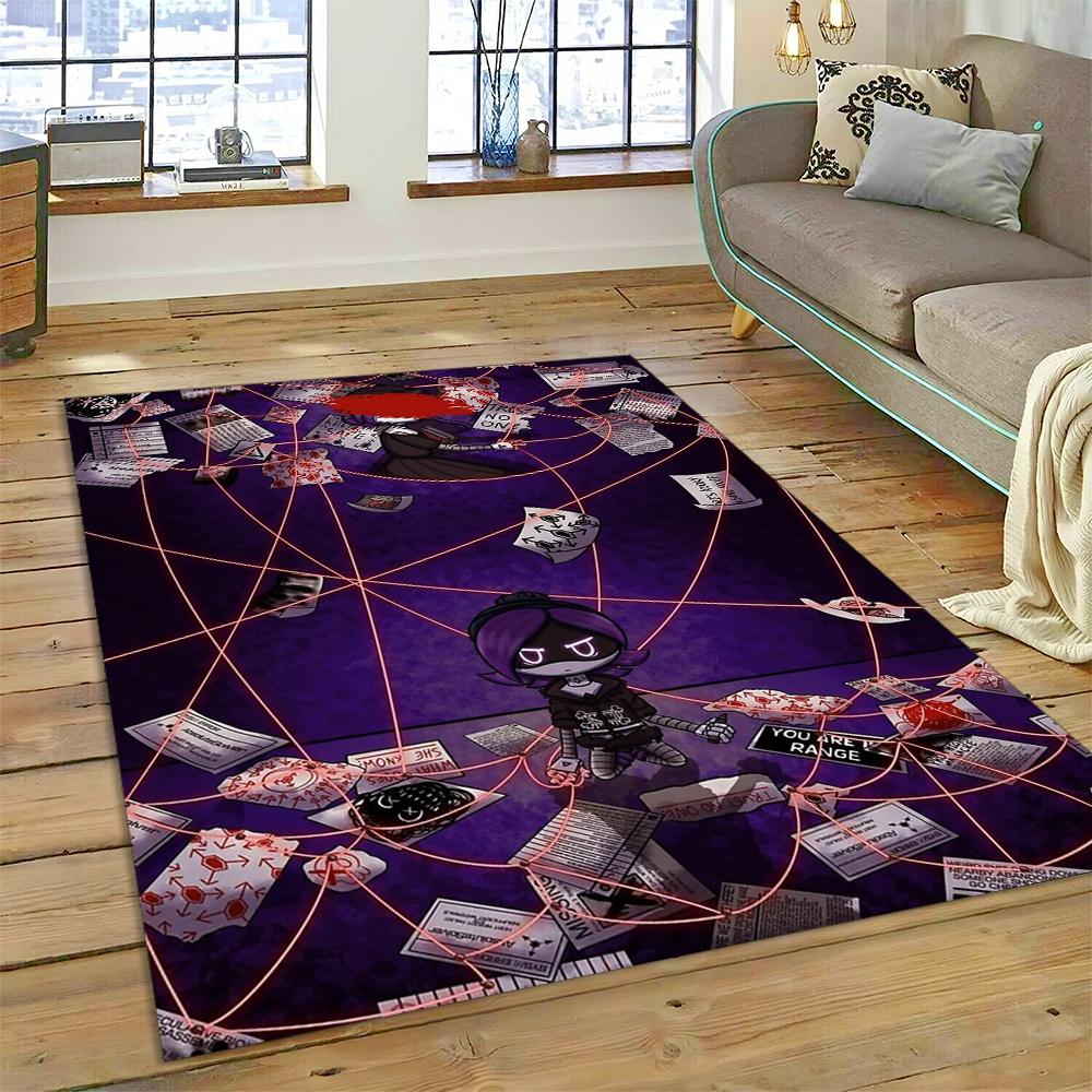 2025 New Style Murder Drones Uzi V Cartoon Robot Rug Carpet for Living Room Bedroom Home Decor, Floor Mat Non-slip Sofa Doormat