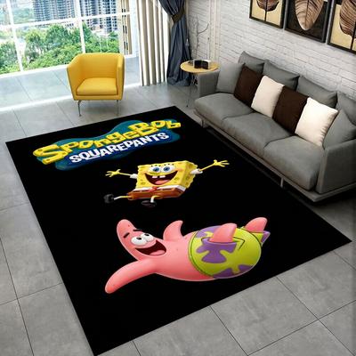 3D Ковер Мультяшный Губка Боб и Патрик Звезда для Игровой Комнаты, Спальни, Гостиной, Дивана, Домашнего Декора, Детский Коврик Нескользящий Напольный Коврик