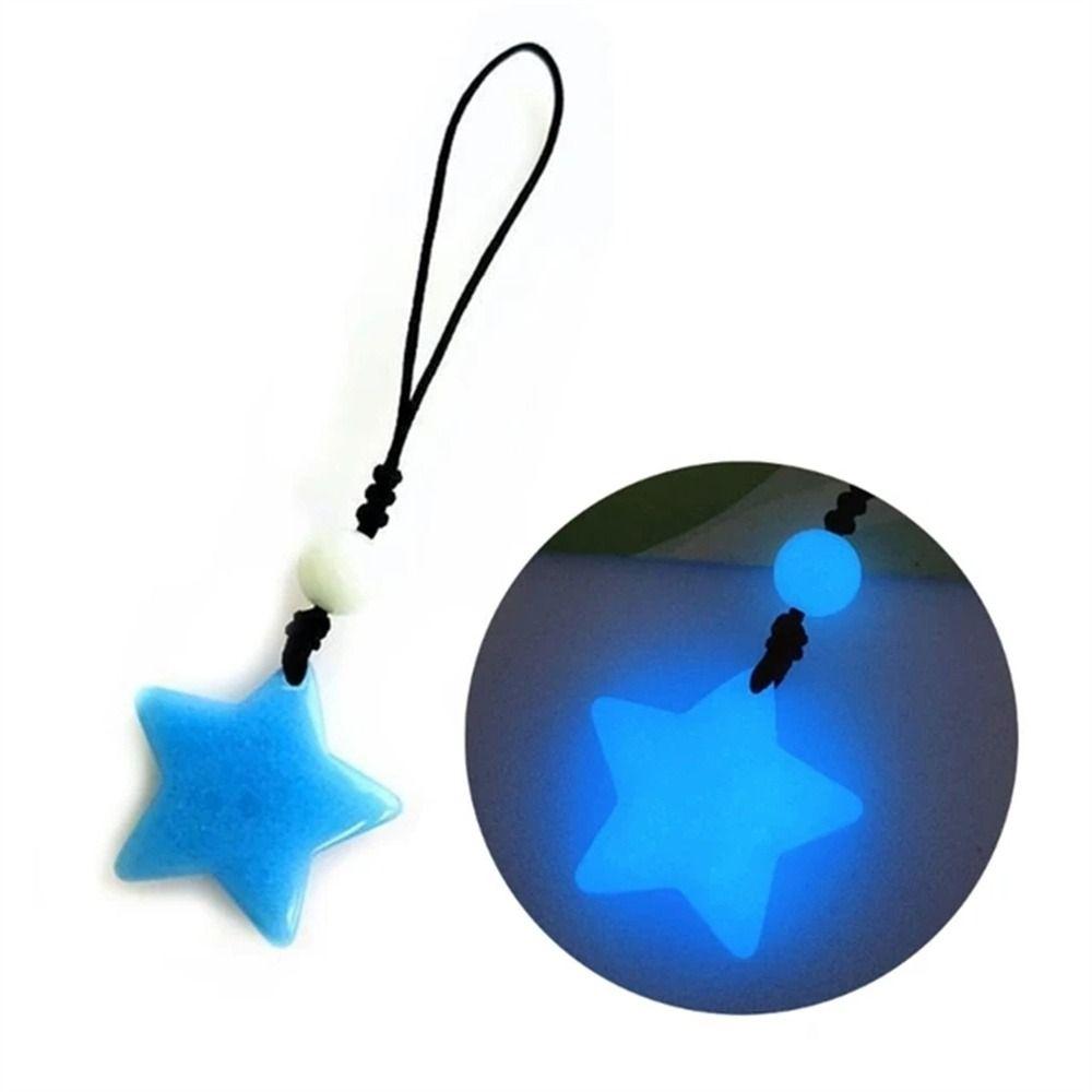 Hanging Rope Star Pendant Strap Lanyard Phone Chain Luminous Star Keychain Keychain Accessory