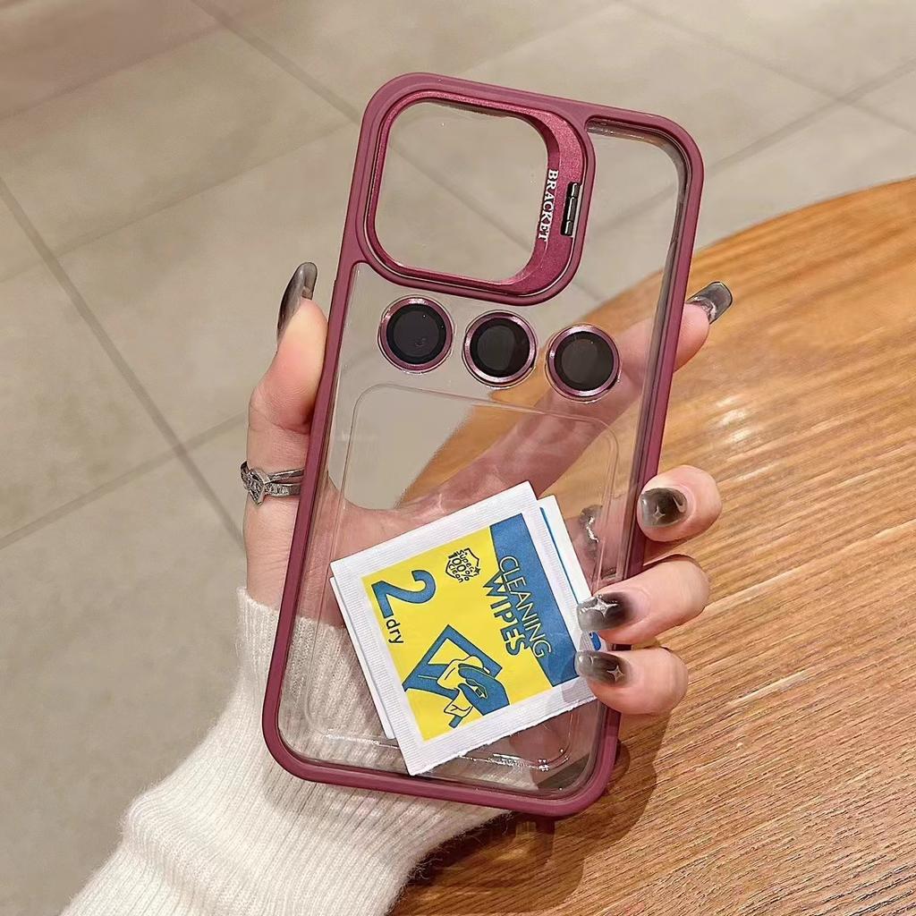 Подходит для IPhone16Promax Двойная подставка Сильный магнитный чехол для телефона, Защитный чехол от падений Apple 15 14