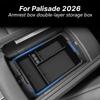 Бокс для хранения в подлокотнике для 7-местной версии внедорожника Hyundai Palisade 2026 года, двухслойный органайзер-лоток для центральной консоли