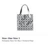 ISSEY MIYAKE PLATINUM COFFRET Polyurethane Tote Bag, Shopping Bag, Handbag Women's Silver BB51-AG174-91