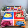 Pop Art Colorful Coffee Cups Bedding Duvet Cover Set Duvet Cover Pillowcases  (1*Duvet Cover 2*Pillowcases, without duvet insert)