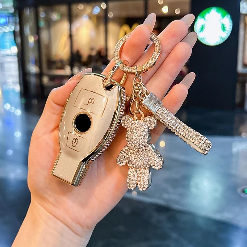For Mercedes Benz keycase C E A B S Class GLE GLA GLB GLC GLS AMG Car key bag exquisite durable car accessories Car Key Case
