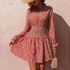 Fashion Women's Clothing 2025 Spring New Slim-fit Long-sleeved Printed Dress