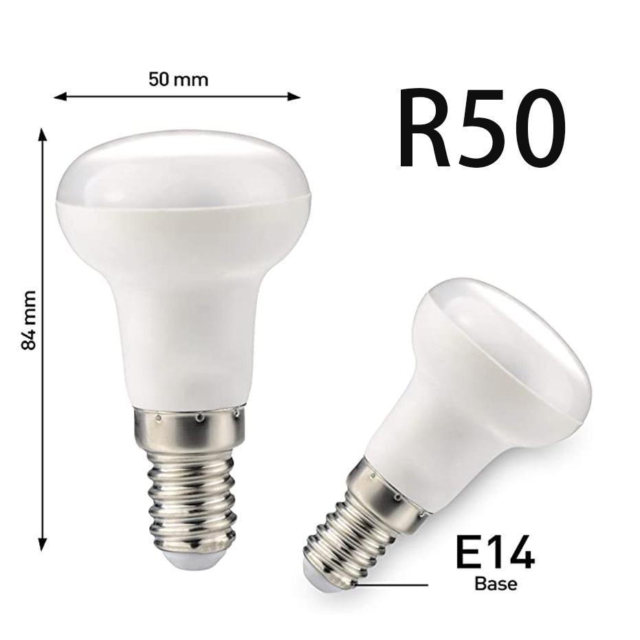 R50 Зонтичная светодиодная лампа без мерцания AC85-220V Светодиодная лампа-прожектор E14 Лампа для домашнего освещения