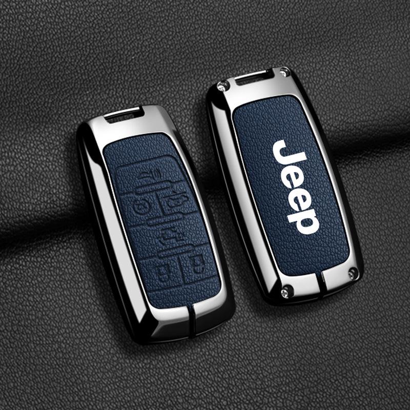 Совместимый чехол для ключа Jeep для Compass, Renegade, Cherokee, Grand Commander, Grand Cherokee