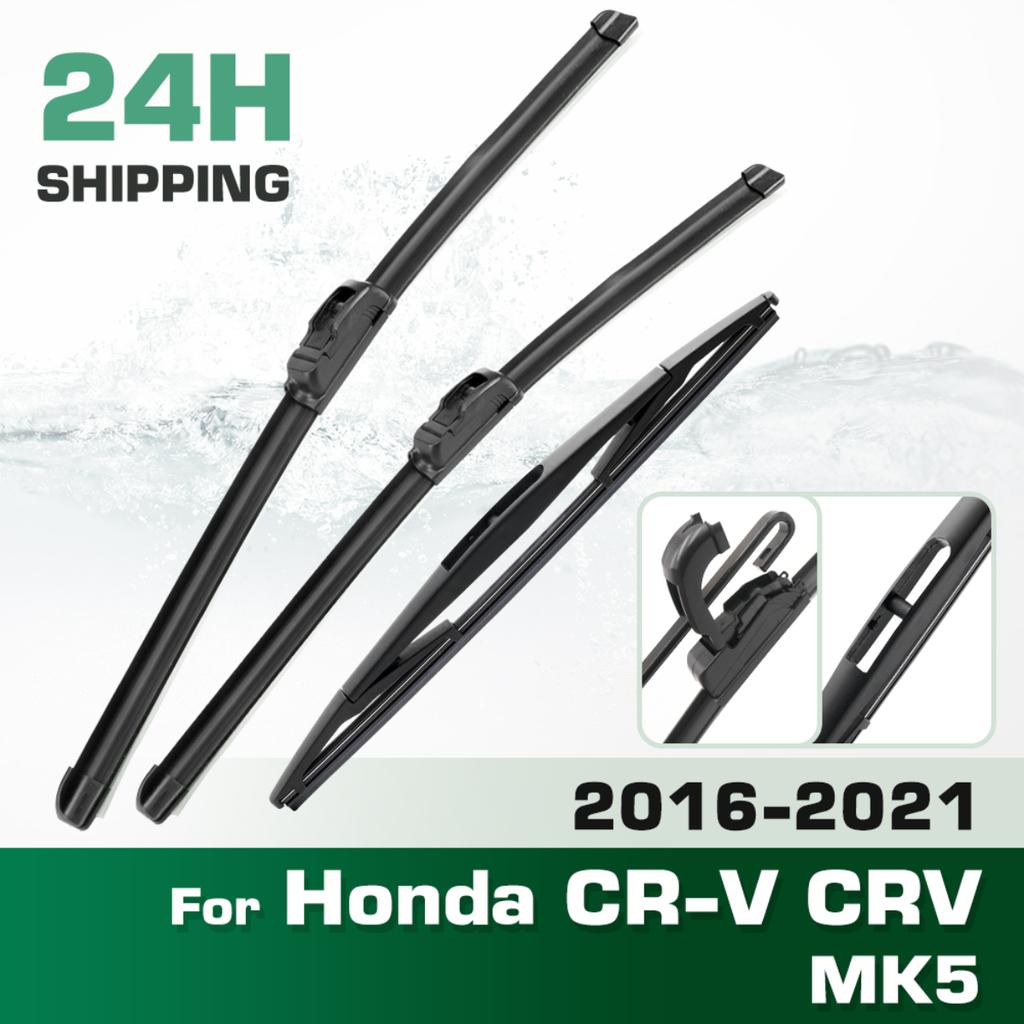 For Honda CR-V CRV MK5 2016-2021 2017 2018 2019 Wiper Front & Rear Wiper Blades Windshield Windscreen Window Brushes 26"+17"+12