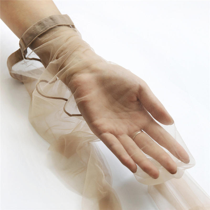 Women's Thin One Size Silk Stockings Ultra-thin Single Line Crotch Solid Color Socks Sexy Pantyhose Toe Transparent Socks