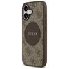 Guess 4G Circle Classic Logo MagSafe case for iPhone 17 brown