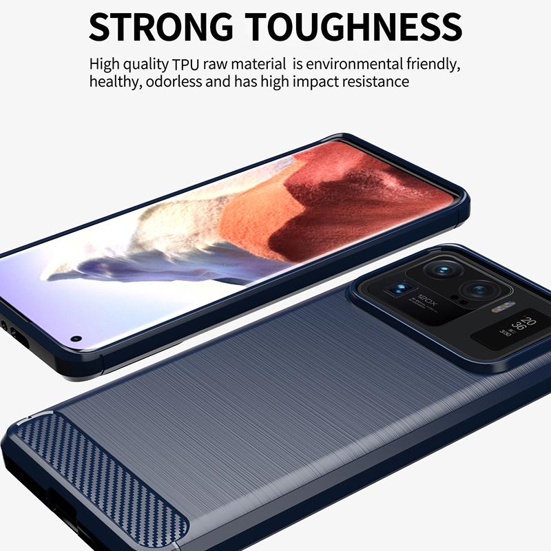 Для Xiaomi Mi 11 Ultra чехол противоударный бампер мягкий силиконовый тонкий чехол из углеродного волокна для телефона Xiaomi Mi 11 12 Ultra чехол